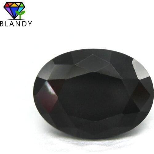 Size 2x3~8x10mm Oval Cut Nano Black Stone 5A Wax Casting Black Nano Synthetic Gems For Jewelry Free Shipping