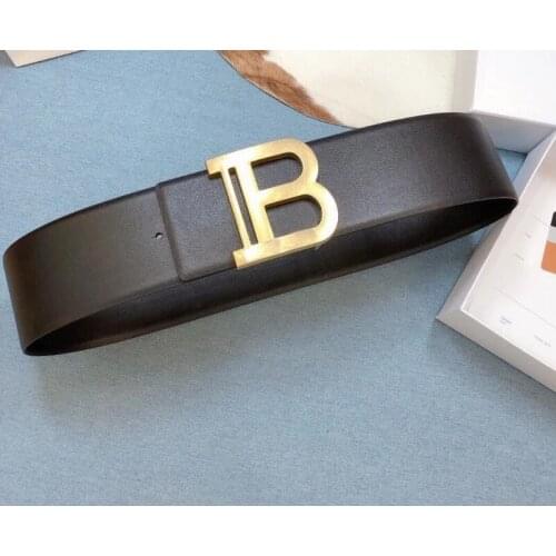 7cm Width Women Belt Fashion Leather Metal Brass Buckle Belts For Women Ladies Leisure Dress Jeans Wild Waistband
