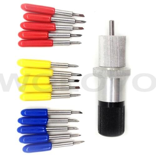 15pcs 30/45/60 degree Pcut Cutting Vinyl Cutter Plotter Blade Cutter housing holder
