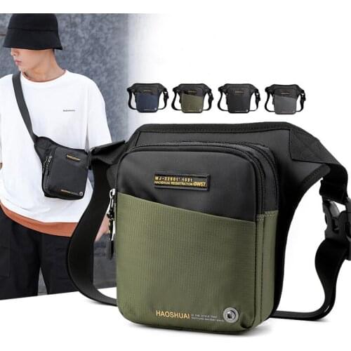 Scione Mens Drop Leg Bag Waterproof Nylon Motorcycle Thigh Hip Bags Boys Outdoor Casual Waist Bag Biker Fanny Pack Moto Bag