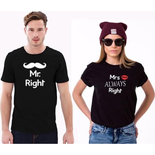 Funny Couple T Shirts Half Red Heart Love Printing Cotton O-neck Tees Cool Short Sleeve Couple Clothes New Summer