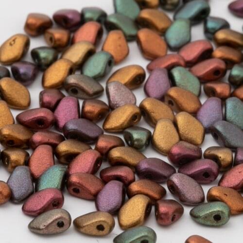 Taidian Czech Gekko Glass Seedbeads 3x5MM Leaf Shape Multiple Colour Handmadejewelry Baroque Style 3/5grams/Bag