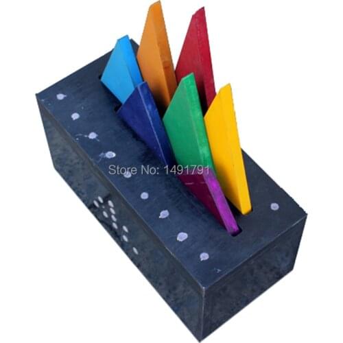 Takagism game Reality Room Escape props magic seven colour wooden board