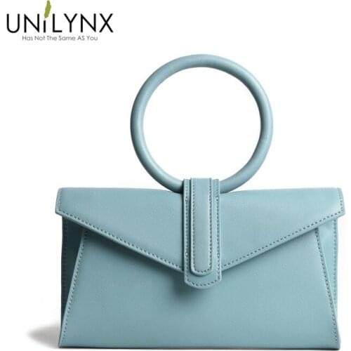 UNILYNX Women Shoulder Bag 2019 Luxury Handbags Women Bags Designer Version Luxury Wild Girls Small Square leather bag Clutches