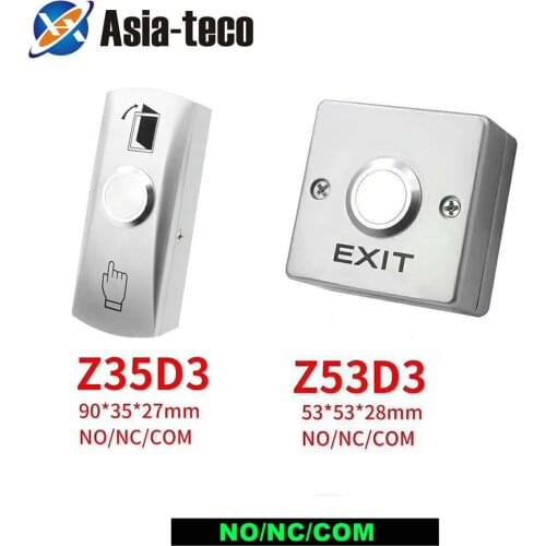 Zinc Alloy Exit Button Switch NO/NC/COM Push Exit Door Release Button Switch for Access Control System