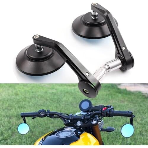 CNC Motorcycle HandleBar Mirrors Cafe Racer Scooter Crusier Rear View Bar End Mirror R1200GS F800 GS For MT-07 09 For Versys 650