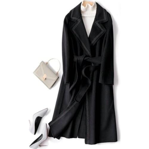 ZVAQS Womens Black Coats
