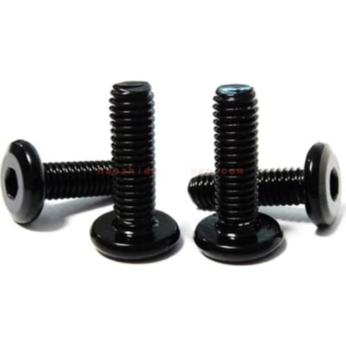 10-20Pcs M4 M5 M6 Black Hypotenuse Flat Head Hex Drive Screw Down Side Furniture Screws