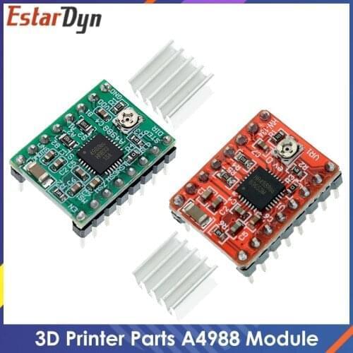 10Pcs 3D Printer Parts A4988 Stepper Motor Driver With Heat sink For SKR V1.3 1.4 GTR V1.0 RAMPS 1.4 1.6 MKS GEN V1.4 board