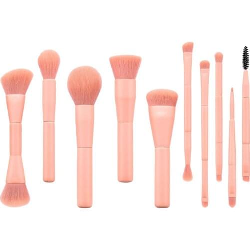 10 Pieces Synthetic Make Up Brush Set Kabuki Cosmetics Foundation Powder Brush
