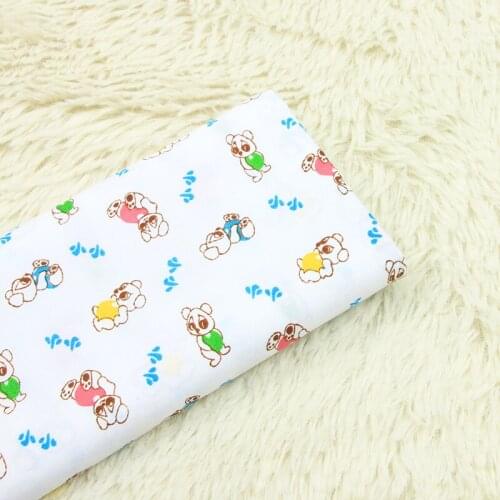 110CM Width Cartoon Litte Panda 100%Cotton Fabric for Kids Clothes Hometextile Backpacks Slipcover Cushion Cover DIY Material