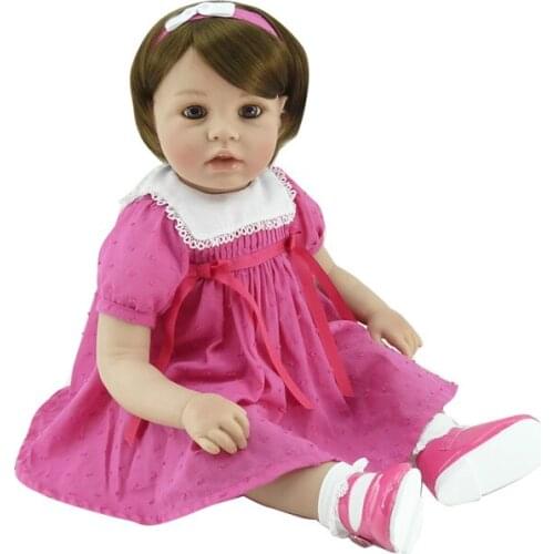 20 Inch Baby Face Girl Silicone Reborn Baby Newborn Doll Toys Kids Fashion Dolls for Princess Children Birthday Gifts