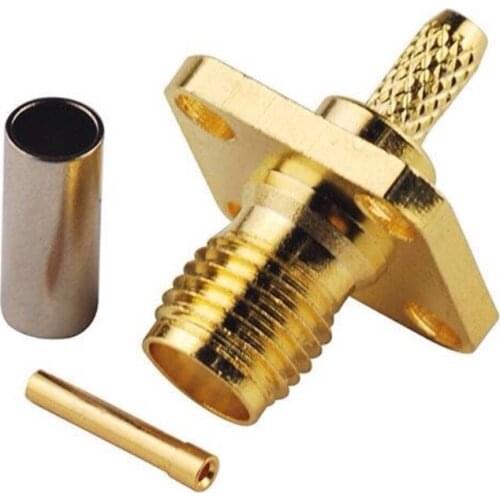 5 Set SMA-KFC-1.5 Plug Connector 4 Hole Flange Connection Cable For RG316 RG174