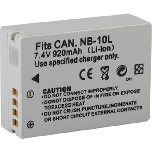 Battery Pack for Canon NB-10L, NB10L Rechargeable Lithium-ion