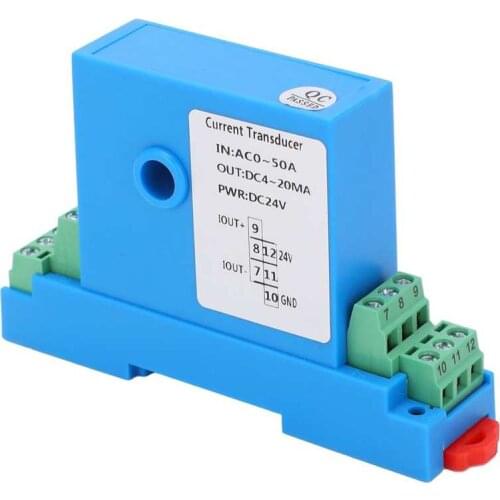 Ammeter Ampermeter AC Current Transmitter DC4‑20mA Output Power Distribution Control Current Transformer AC0‑50A current