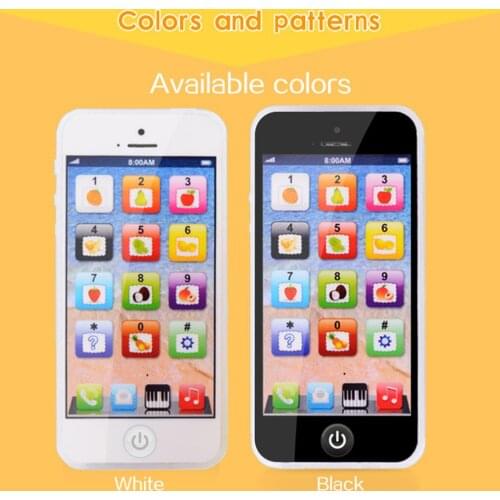English Music Simulation Learning Light Toy Mobile Phone Story Machine Early Education Toy Mobile Phone With USB Cable