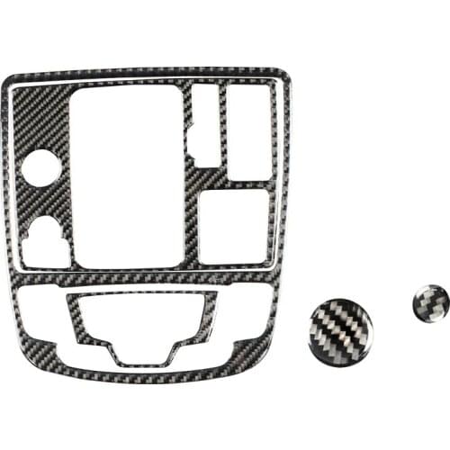 Car Accessories carbon fibre Gear Panel Shift Auto Sticker Decor For Audi A6 C7 interior trim 2011-2018 LHD RHD Car Styling