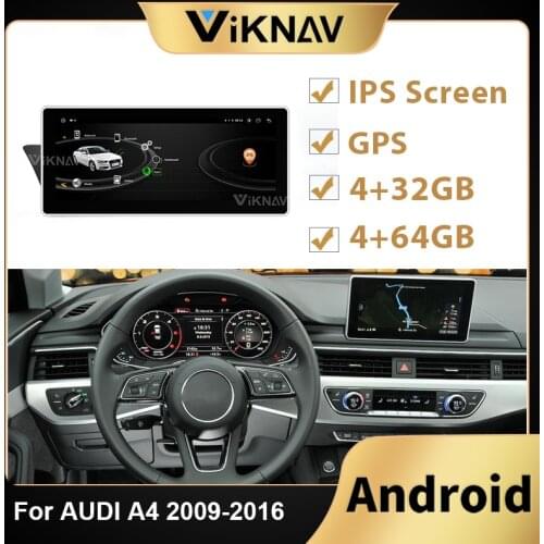 Android Car Radio Head Unit For AUDI A4 2009-2016 LHD RHD Car Screen DVD Multimedia Player Audio GPS navigation Stereo Recorder