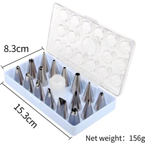 Free Shipping 16pcs Stainless Steel 304 Cake Decoration Icing Tips set with 1pcs Coupler