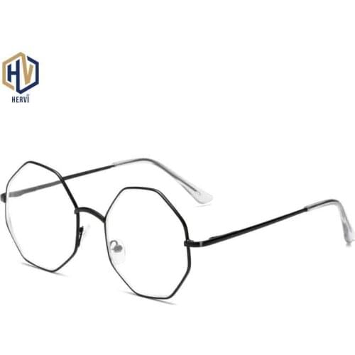 Brand Design Irregular Optics Glasses Frame Men Women Polygon Metal Spectacles Frames Prescription Eyeglasses