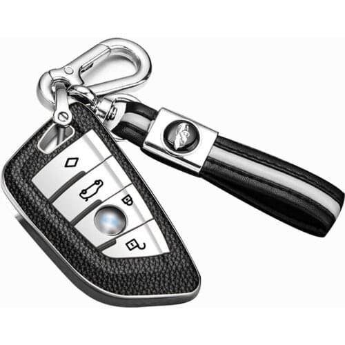 Kwaks Car Key Case For BMW 5Series 525 530li NewX3 X1 X5 X6 7Series 730 118i Special Case With Metal Leather Keychain