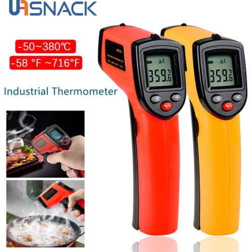Digital Infrared Thermometer C/F Non Contact Infrared Thermometer Pyrometer IR Laser Temperature Meter Gun -50~380/600 Degree