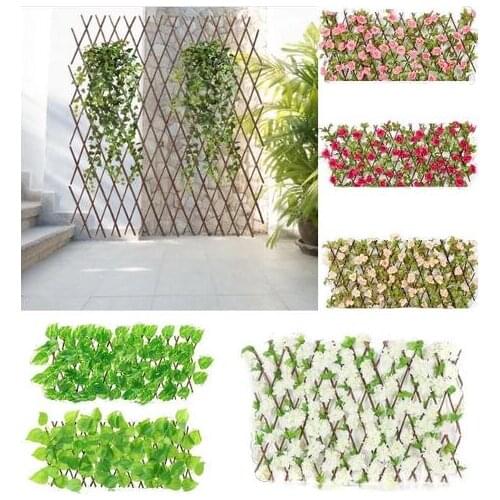 Wooden Fence Durable Retractable Plant Climbing Frame Trellis Flower Decoration Stand For Party Holiday Decoration Garden Tool