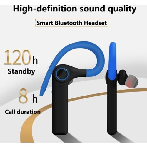 Headsets Bluetooth Earphone Stereo Sweatproof Ear Hook Sports Earbus Noise Canceling Business Earphones Earplugs