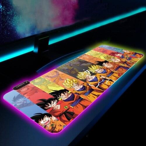 Anime DBZ RGB Gaming Mouse Pad Laptop Keyboard Mousepad Pads Notbook Computer PC Accessories Game Mousemat Player Play Mats Csgo