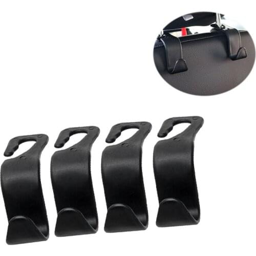 KANGLIDA 4xClips Car Seat Hook Auto Headrest Hanger Bag Holder for Car Bag Purse Cloth Grocery Storage Auto Fastener Accessories