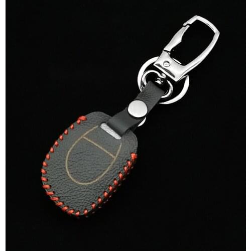 High Quality Leather Key Case Fob Cover For Renault Clio Kangoo Master Twingo Keyless 1 Button Remote Key Shell Protector