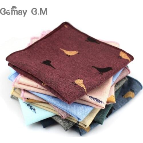 Adult Cotton Handkerchiefs Print Pattern Hanky for Men Business Casual Pockets Square Handkerchief 25cm Width Wedding Hankies