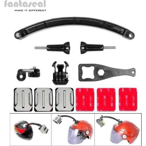 12in1Helmet Mount Adhesive Mount Kit Action Camera Accessories with Extension Arm Helmet Selfie Pole For GoPro Hero 7 6 5 SONY