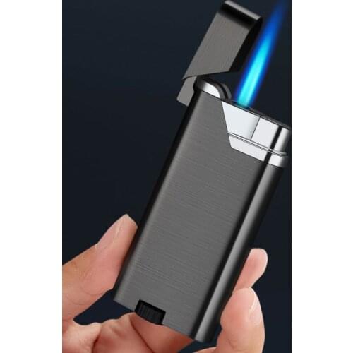 Survival Straight Into The Blue Fmale Encendedores Inflatable Hdq Cigarette Metal Butane Gas Lighters Briquet Eternel Mens Gift