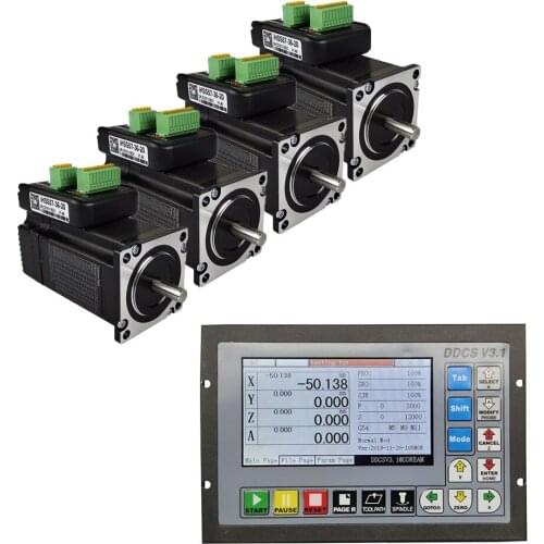 Nema23/57 integrated hybrid servo motor CNC suite ddcsv3.1 4-axis motion control system IHSS57-36-20 integrated closed loop