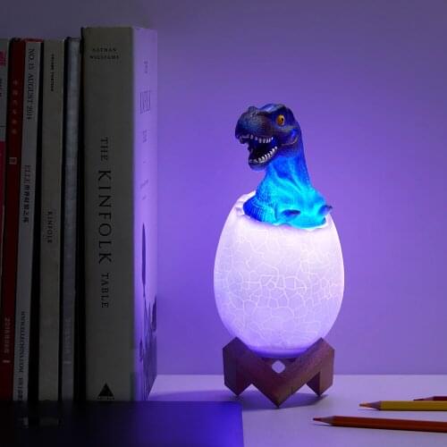 Dinosaur Egg Night Lights Remote Control Light Toy Rechargeable Table Light LED Touch Sensor Bedside Lamp Kids Boy Gift Lamp
