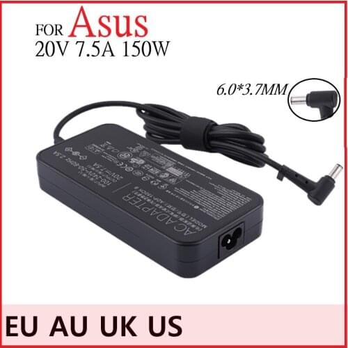 New 20V 7.5A 150W 6.0x3.7mm Adapter Charger for Asus G531GT G731GT FX705GT FX505DD FX505DT FX505DU Laptop ADP-150CH B A18-150P1A