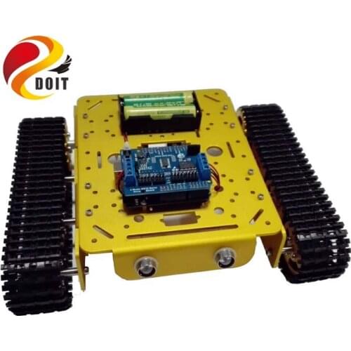 Original DOIT WiFi Metal Tank T200 by Android/iOs Phone From ESPDUINO Development Kit with 2-way Motor & 16 Way Driven Shield