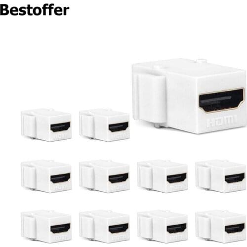 HDMI Keystone Jack 10 Pack HDMI Keystone Insert Female to Female Coupler Adapter