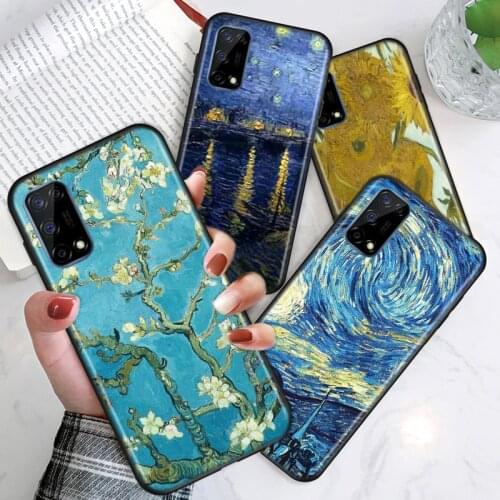 Van Gogh sun Flower For Realme V15 X50 X7 X3 superzoom X2 C17 C11 C3 7i 7 6i 6S 6 5 Narzo 20 5G Pro Soft Phone Case