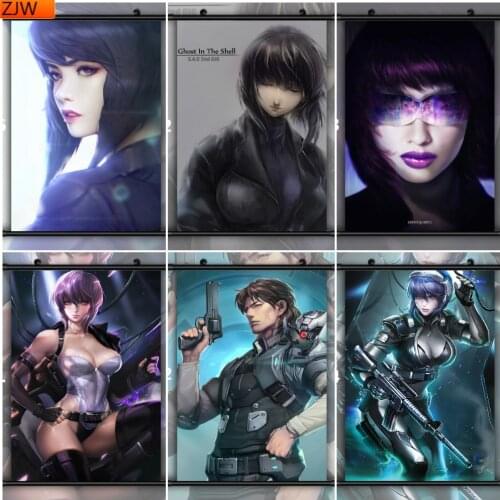 Ghost In The Shell Motoko Kusanagi Anime Diamond Painting Diamond Mosaic Diamond Embroidery Cross Stitch Kits Home Decor