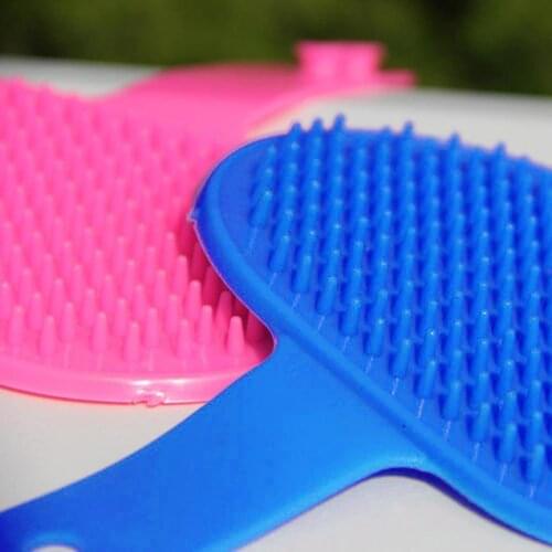 Pet Dog Cat Bath Brush Comb Rubber Glove Hair Fur Grooming Massaging Massage Mit levert