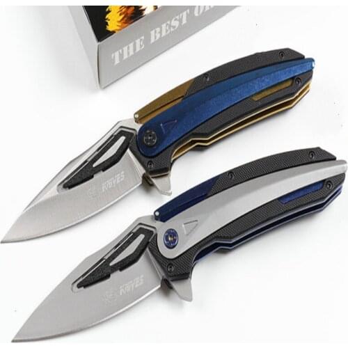 999 quick opening folding knife (two colors) all steel + G10 handle Military Survival hunt and camp Knife Pocket EDC tools
