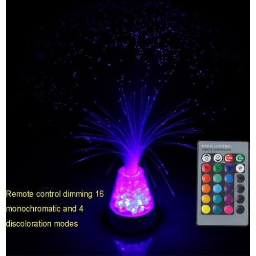 LED Night Light Decoration Colorful Optical Fiber Light All Over The Sky Remote Control Optical Fiber Light Interior Decoration