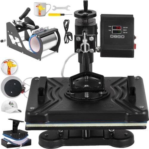 Heat Press 5In1 Digital Transfer Machine Sublimation T-Shirt Mug 15x12"