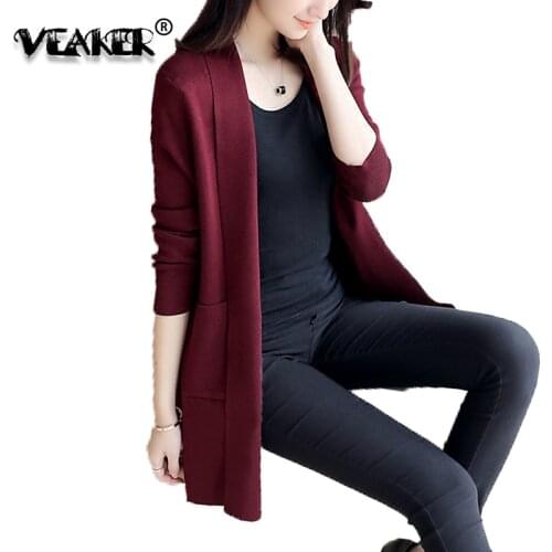 Женские шерстяные кардиганы VEAKER China At AliExpress