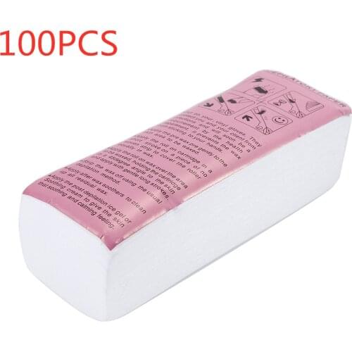 100pcs/lot Non Woven Epilator Wax Strip Body Cloth Hair Remove Wax Paper Rolls High Quality Hair Removal Wax Strips Pad