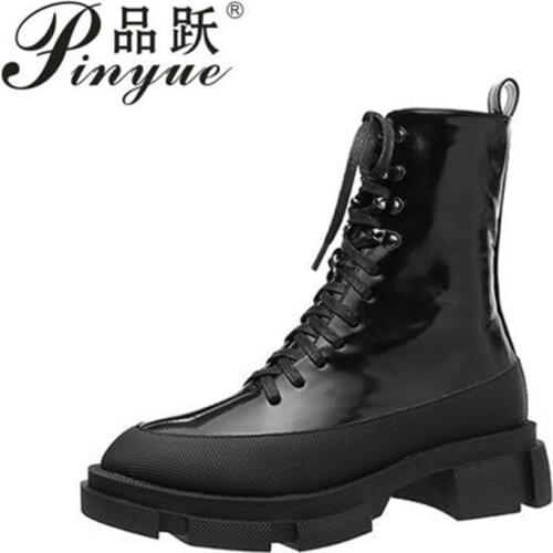 Womens Shoes Luxury Chelsea Boot Women Leather Boot Chunky Winter Shoe Platform Ankle Boots Thick Heel Brand Designer