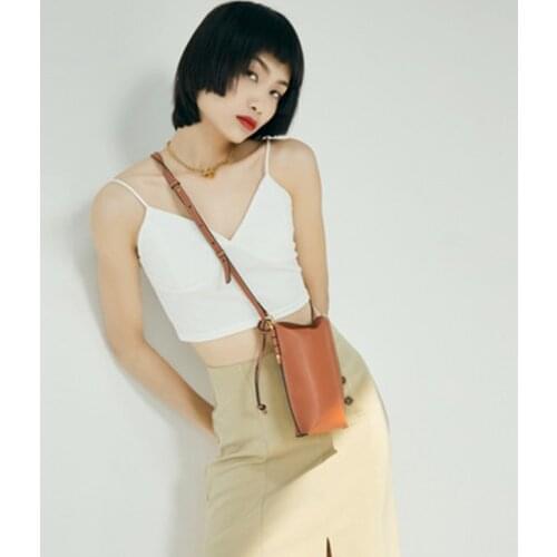 Mini Student Casual Mobile Phone Bag for Women 2021 Summer New Retro Cowhide Large Capacity Underarm Bag Shoulder Bag