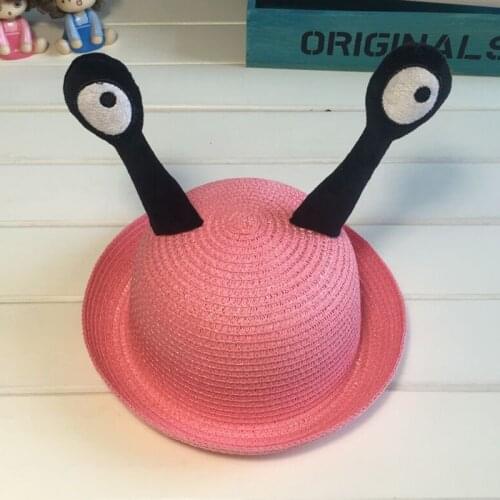 1 Pcs 2017 lovely Teletubbies Modelling Children Sun Hat Spring Summer Insect Eyes Parent-child Straw Hat 6 Colors 8527